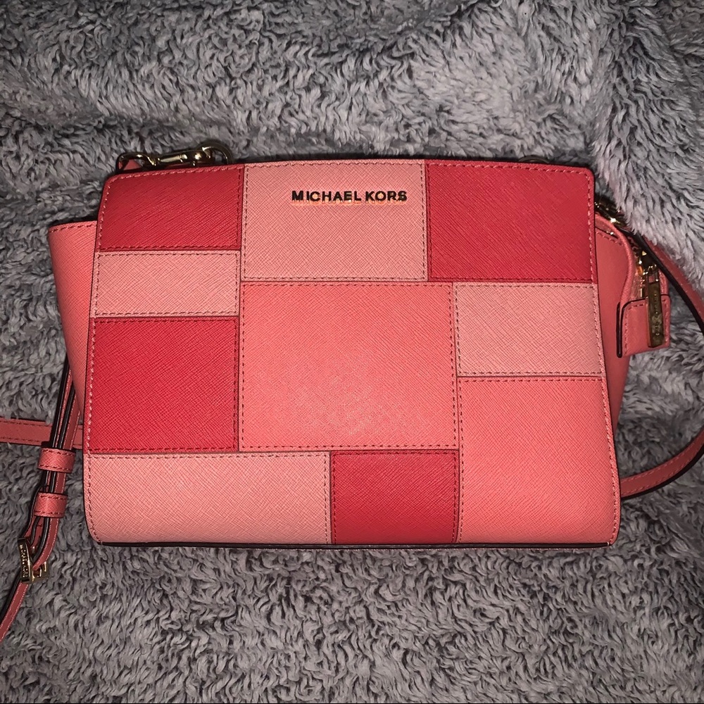 ✨SOLD✨Michael Kors Orange Patchwork Purse